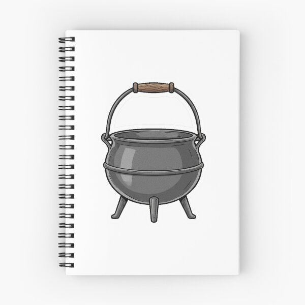 Item preview, Vintage Cast Iron Cauldron With Wooden Handle designed and sold by octozap.