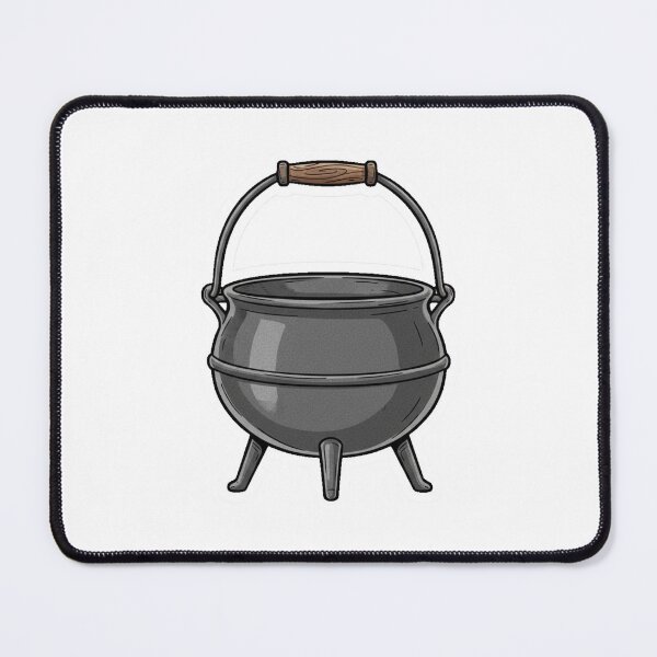 Item preview, Vintage Cast Iron Cauldron With Wooden Handle designed and sold by octozap.
