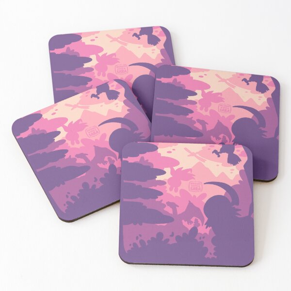 Item preview, Purple Pink Mountain Silhouette Monsters designed and sold by SketchesWSara.