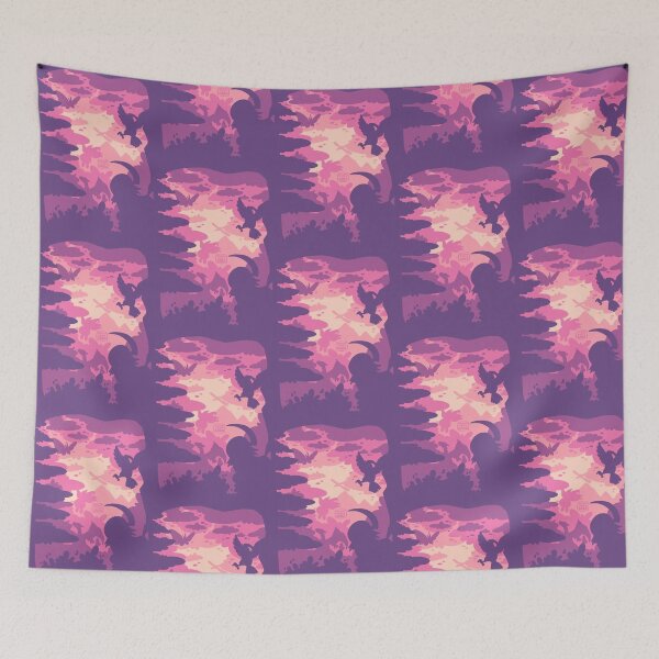 Item preview, Purple Pink Mountain Silhouette Monsters designed and sold by SketchesWSara.