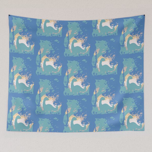 Item preview, Brontosaurus in the Flowery Jungle Silhouette Art designed and sold by SketchesWSara.