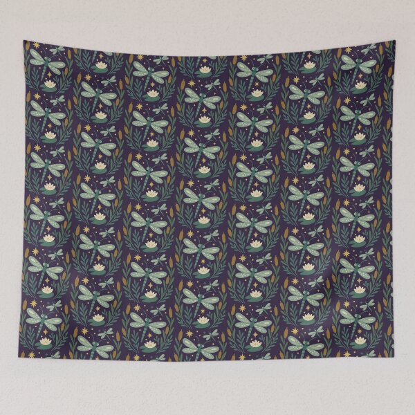 Item preview, ✨ Botanical Dance of Dragonflies and Stars ✨ designed and sold by ChirpInc.