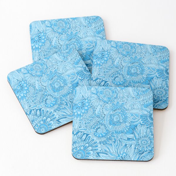 Item preview, Flower Garden - Pale Blue designed and sold by Wild Thistle Art.
