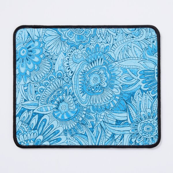 Item preview, Flower Garden - Pale Blue designed and sold by Wild Thistle Art.