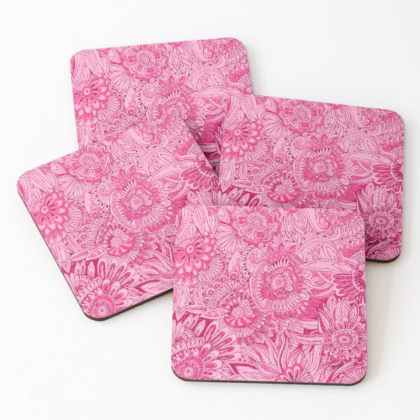 Item preview, Pink Flower Garden designed and sold by Wild Thistle Art.