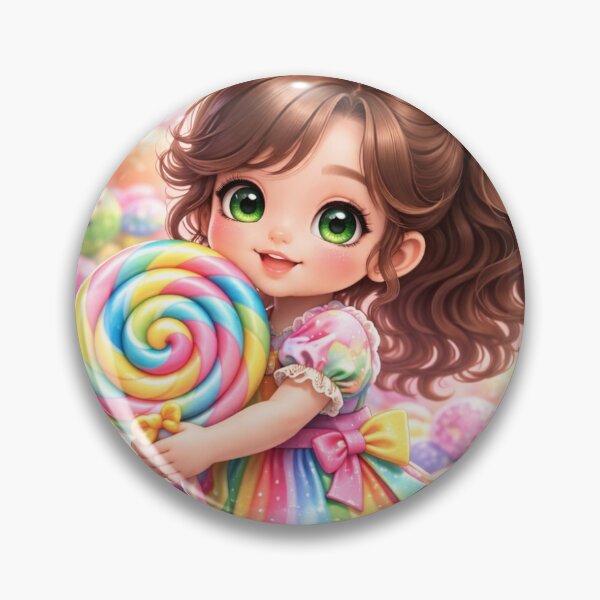 Item preview, Candyland Cute Fantasy Doll with Lollipop designed and sold by SketchesbyA.