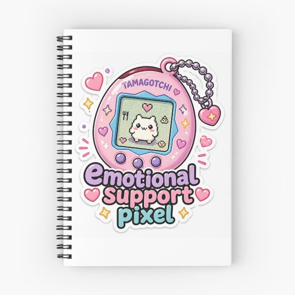 Item preview, Emotional Support Pixel Sticker – Retro Tamagotchi Aesthetic designed and sold by InkWanderStudio.