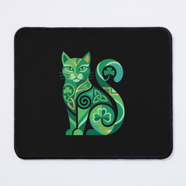 Item preview, Lucky Shamrock Cat Art designed and sold by ronchoi123.