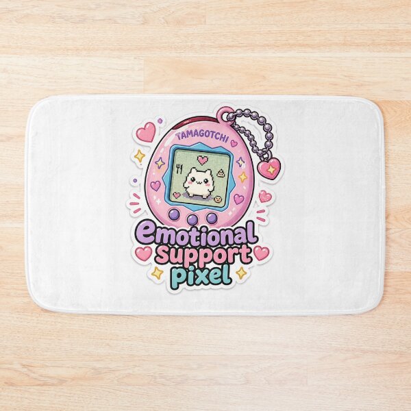 Item preview, Emotional Support Pixel Sticker – Retro Tamagotchi Aesthetic designed and sold by InkWanderStudio.
