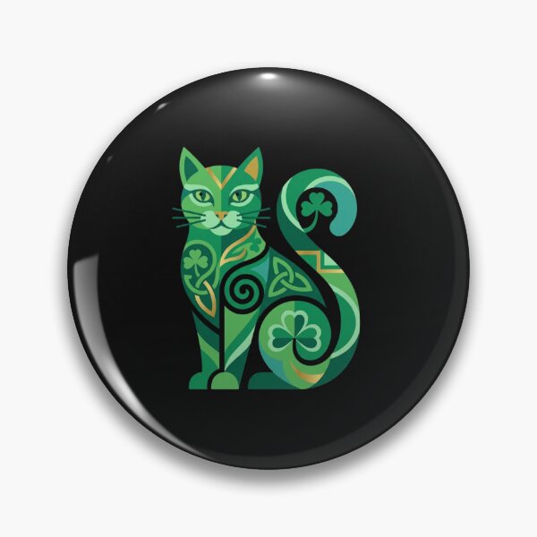 Item preview, Lucky Shamrock Cat Art designed and sold by ronchoi123.