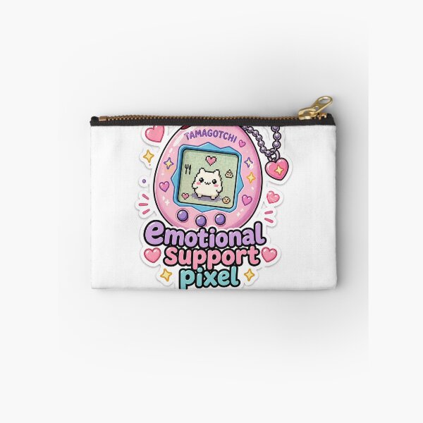 Item preview, Emotional Support Pixel Sticker – Retro Tamagotchi Aesthetic designed and sold by InkWanderStudio.