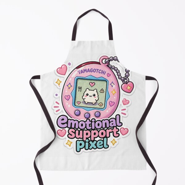 Item preview, Emotional Support Pixel Sticker – Retro Tamagotchi Aesthetic designed and sold by InkWanderStudio.