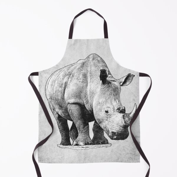 Item preview, Rhinoceros: Dark Wildlife Majestic African Animal Etched Nature Illustration designed and sold by Ghoul Enterprises.