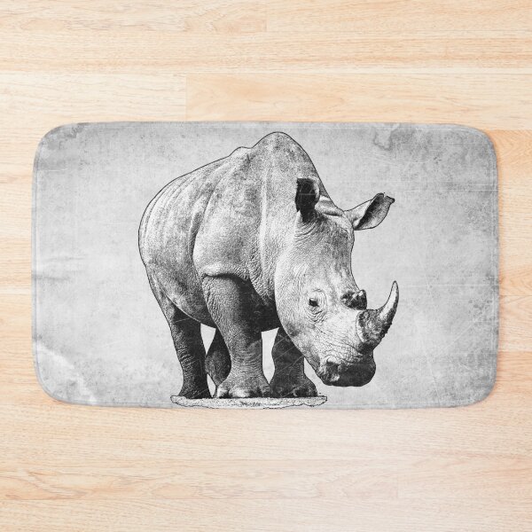 Item preview, Rhinoceros: Dark Wildlife Majestic African Animal Etched Nature Illustration designed and sold by Ghoul Enterprises.