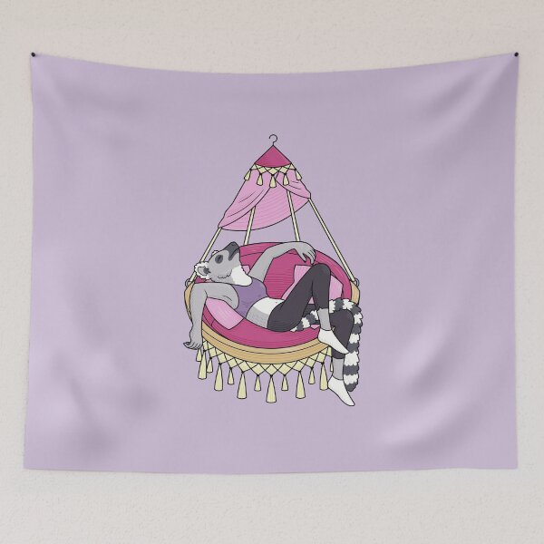 Item preview, Lemur relaxing in hanging chair designed and sold by selkaycik.