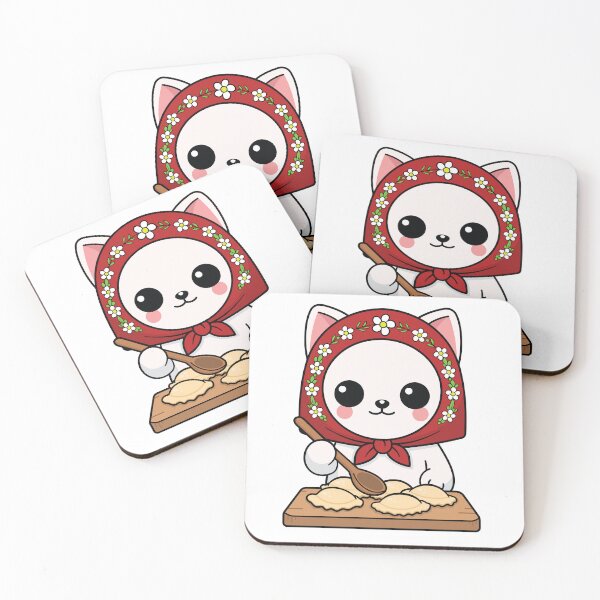 Item preview, Cute Slavic Babushka Cat Making Pierogi designed and sold by Found Dream.