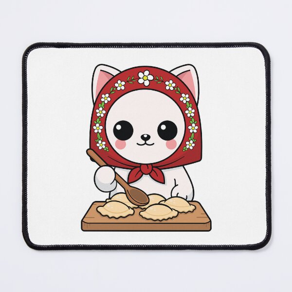 Item preview, Cute Slavic Babushka Cat Making Pierogi designed and sold by Found Dream.