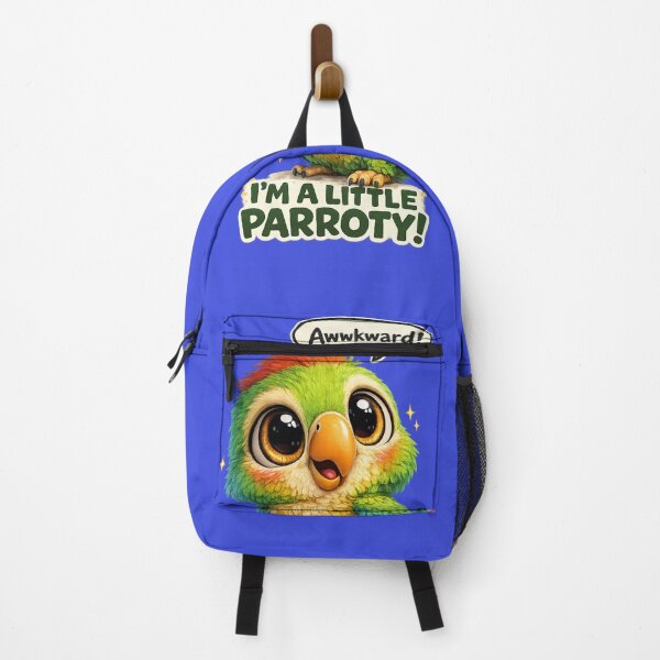 Item preview, Funny Big Eye Parrot 3D Cute Kawaii Bird with Quote “I’m a Little Parroty” designed and sold by Nusha Creations.