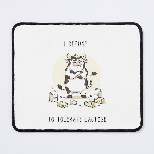 Item preview, I Refuse To Tolerate Lactose Funny Cow T-Shirt Chaotic Little Creatures designed and sold by Panom Suavichien.