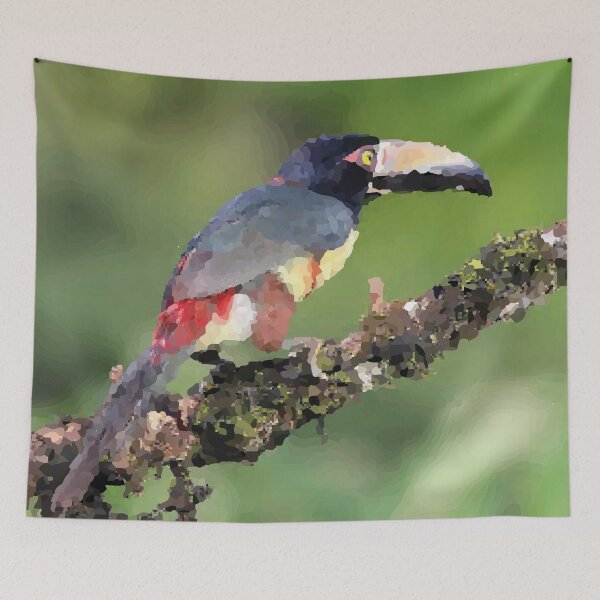 Item preview, Tucan sitting on Tree Illustration designed and sold by Move-Art.