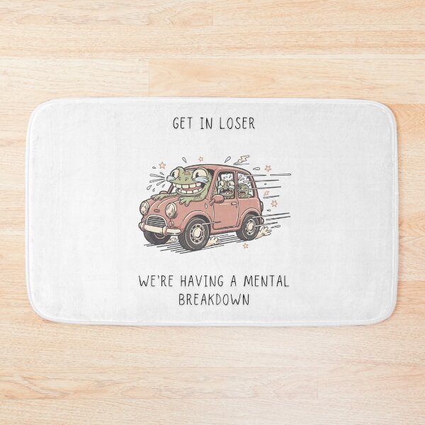 Item preview, Get In Loser We're Having A Mental Breakdown Funny Frog Car T-Shirt designed and sold by Panom Suavichien.