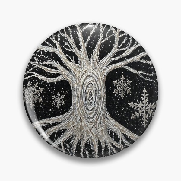 Item preview, Tree of Life Winter – Snowflakes Symbolic Art designed and sold by bymandyart.