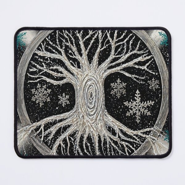 Item preview, Tree of Life Winter – Snowflakes Symbolic Art designed and sold by bymandyart.