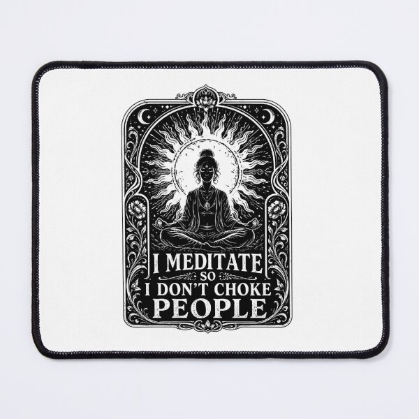 Item preview, I Meditate So I Don't Choke People Funny Yoga Meditation Boho Sun Woman designed and sold by graphixpolash.