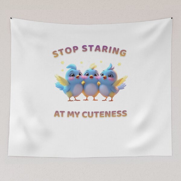 Item preview, Stop Staring At My Cuteness Funny Bird T-Shirt Chaotic Little Creatures designed and sold by Panom Suavichien.
