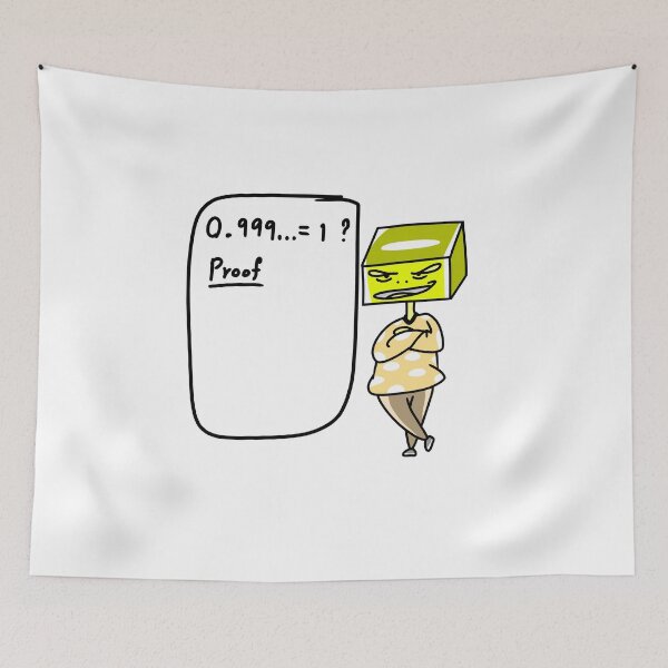 Item preview, Cute Cube-Headed Proof 0.999... is 1 designed and sold by lunoxinfinity.