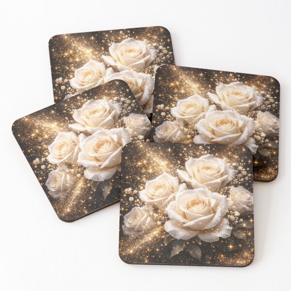 Item preview, Golden White Roses designed and sold by AureliasDesignStudio.