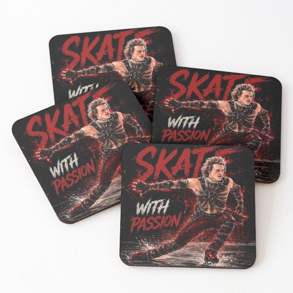 Item preview, Skate With Passion Figure Skating Motivational Quote Ice Skater Red Aesthetic Design designed and sold by origin-arthouse.