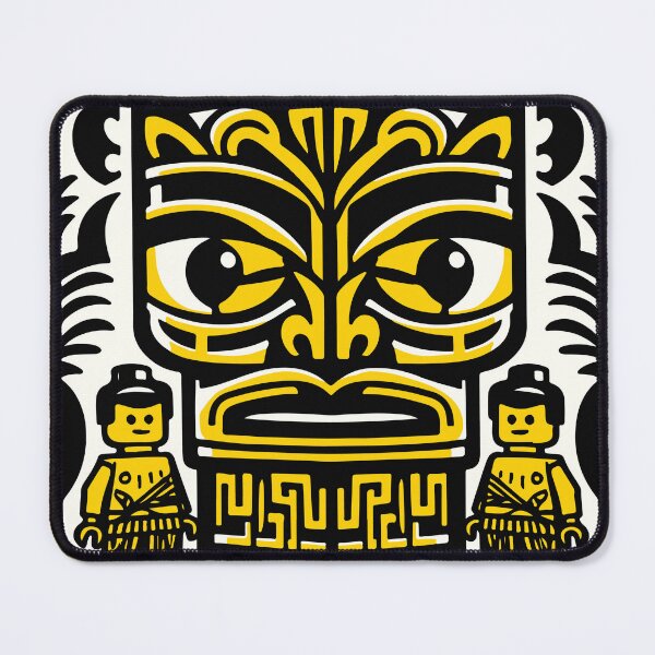 Item preview, Bow to the Brick - LEGO Tiki Block Print designed and sold by Montana Slim.