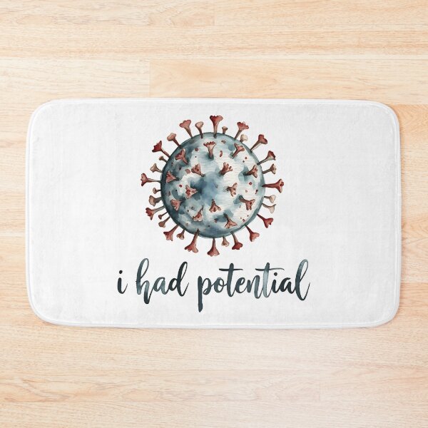 Item preview, I Had Potential – Dark Humor Virus Design | Sarcastic Minimalist Quote designed and sold by ArcticFoxStudio.