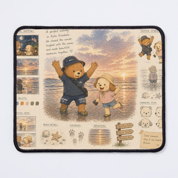 Item preview, Toto & Mong’s Sunset in Kota Kinabalu designed and sold by bubuandfriends.