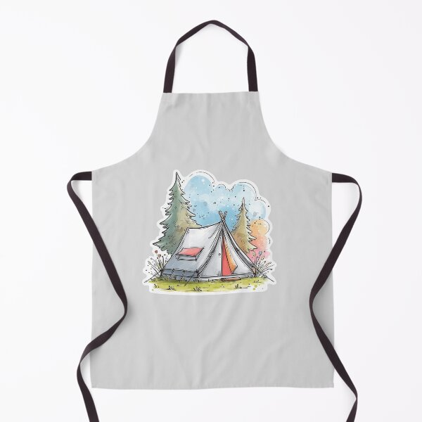 Item preview, Camping Tent Illustration, Watercolor Nature Adventure designed and sold by dharanna.