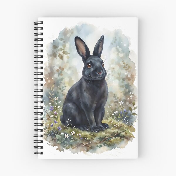 Item preview, Black Rabbit Oryctolagus Cuniculus Europe Gothic Garden designed and sold by RubisLeaf.