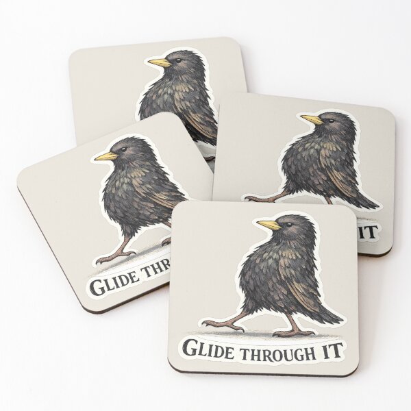 Item preview, Glide Through It Starling Bird Funny Calm Confidence Design designed and sold by ChirpInc.