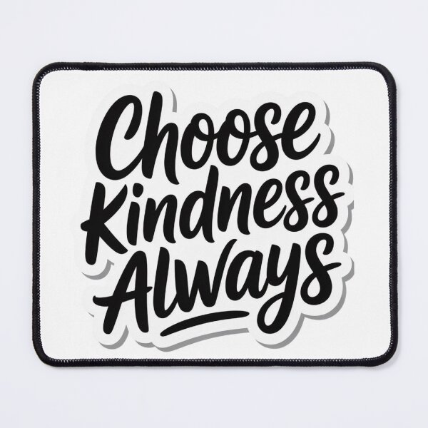 Item preview, Choose Kindness Always — Black & White Script Sticker designed and sold by Elviqus Shop.