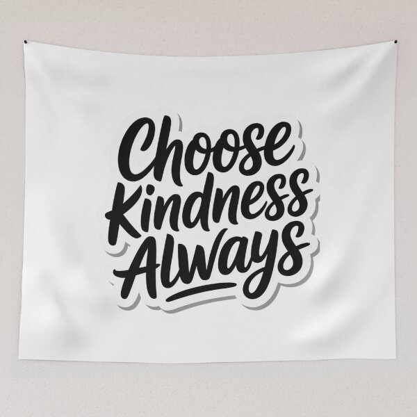 Item preview, Choose Kindness Always — Black & White Script Sticker designed and sold by Elviqus Shop.