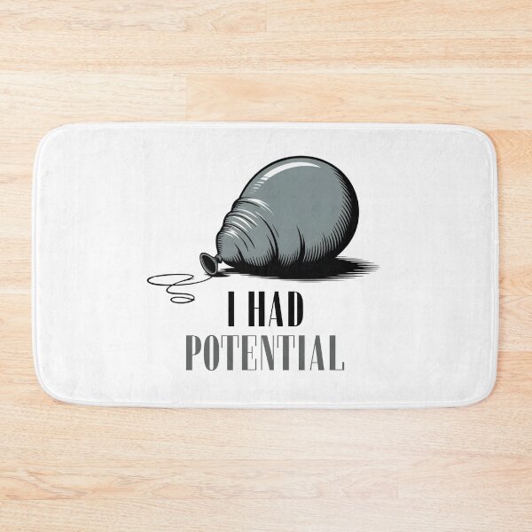 Item preview, I Had Potential – Deflated Balloon Dark Humor Design | Minimalist Sarcastic Quote designed and sold by ArcticFoxStudio.