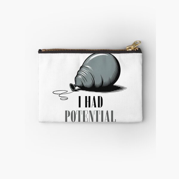 Item preview, I Had Potential – Deflated Balloon Dark Humor Design | Minimalist Sarcastic Quote designed and sold by ArcticFoxStudio.
