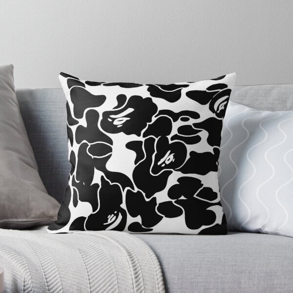 black camo Throw Pillow
