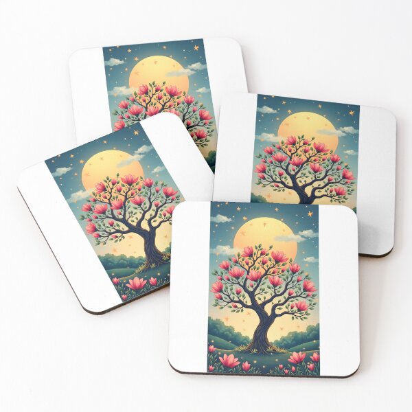 Item preview, Blooming Magnolia Beneath Golden Moon designed and sold by Teeshirtstoday.com.