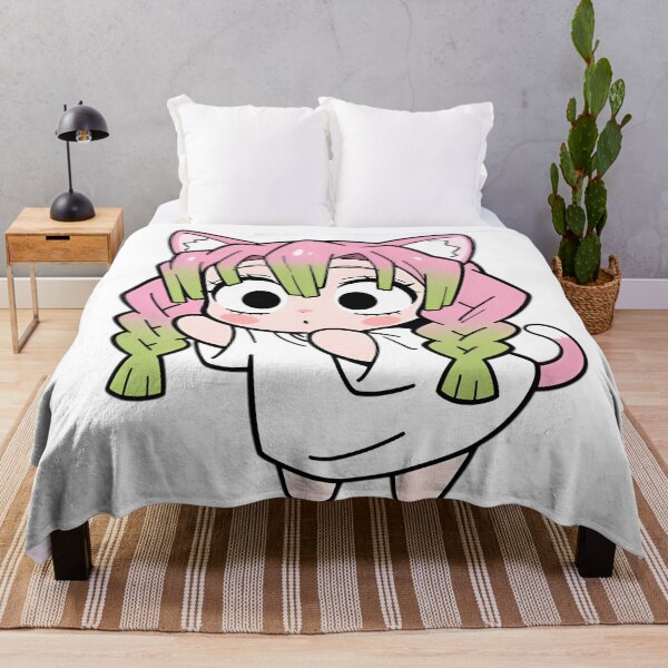 Item preview, Cute Chibi Anime Cat Girl Kawaii Neko Waifu Pastel Pink Green Hair Cartoon Sticker designed and sold by Dyan4.