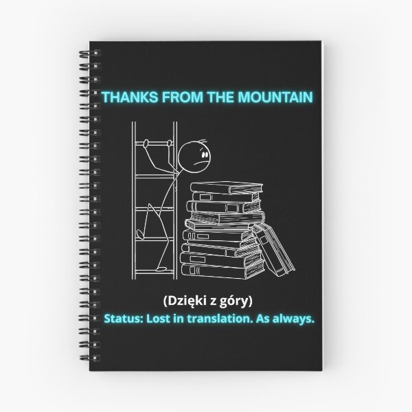 Item preview, Black Thanks From The Mountain - Funny Polinglish Literal Translation Polish Humor Gift designed and sold by VibePolinglish.