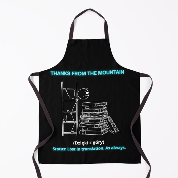 Item preview, Black Thanks From The Mountain - Funny Polinglish Literal Translation Polish Humor Gift designed and sold by VibePolinglish.