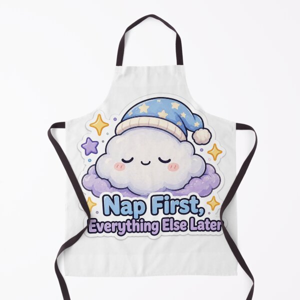 Item preview, Nap First Everything Later Sticker – Sleepy Cloud Aesthetic designed and sold by InkWanderStudio.