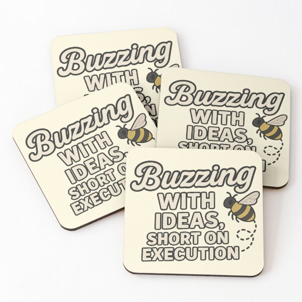 Item preview, Buzzing With Ideas Funny Bee Quote designed and sold by ChirpInc.
