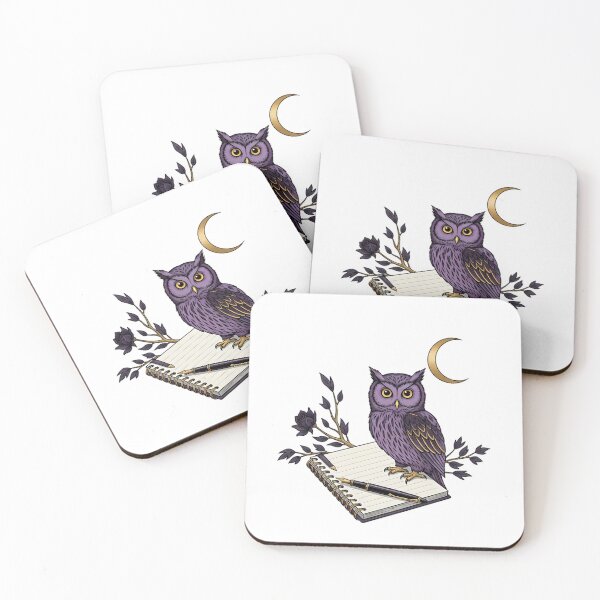 Aperçu de l'œuvre Journal Hibou Lune Cadeau créée et vendue par IllumeInk.